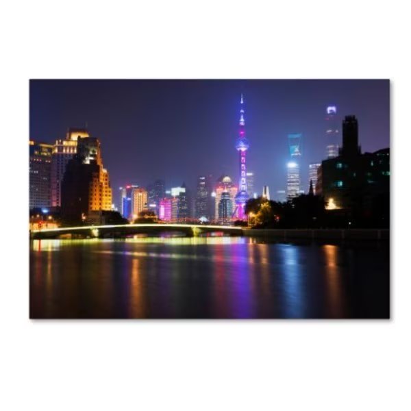 Philippe Hugonnard 'Night City' Canvas Art, 12x19, Trademark Fine Art, Mfr#: PH0442-C1219GG